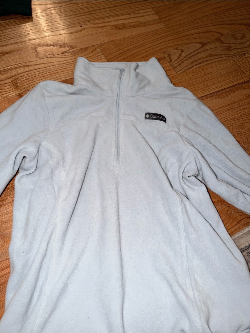 Columbia Men's Pale Blue Quarter-Zip Fleece Pullover